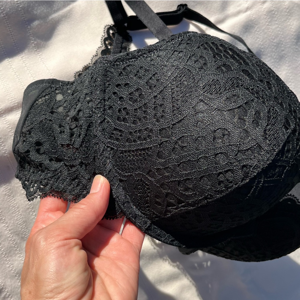 Auden Radiant Plunge Push Up Bra Lace Black 32D - Picture 10 of 10